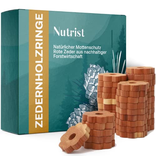 nutrist 30x Premium Zedernholz Ringe...